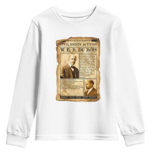 Vintage Newspaper W E B Du Bois Youth Sweatshirt Civil Rights History TS12 White Print Your Wear