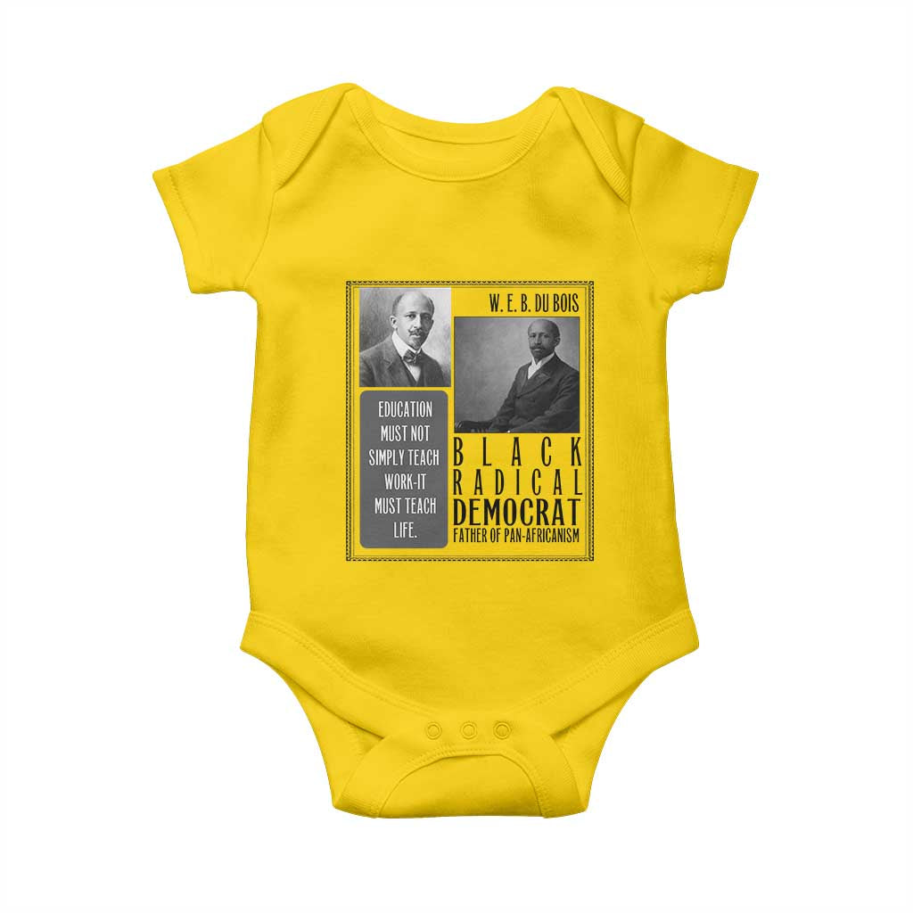 W E B Du Bois Baby Onesie Pan Africanism Intellectual Leader TS12 Daisy Print Your Wear