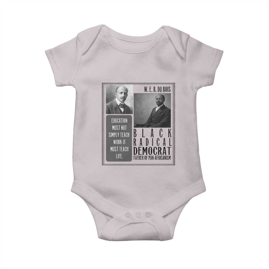 W E B Du Bois Baby Onesie Pan Africanism Intellectual Leader TS12 Ice Gray Print Your Wear