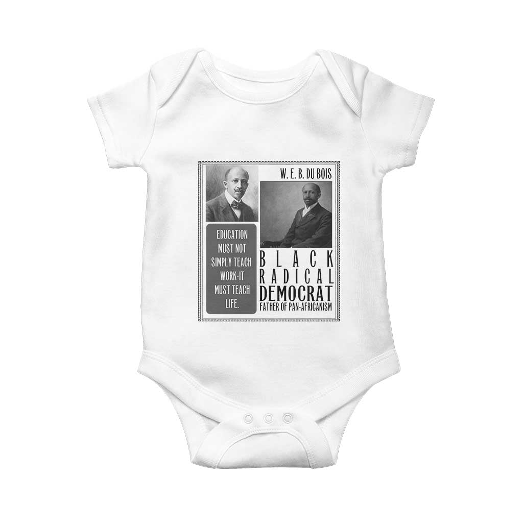 W E B Du Bois Baby Onesie Pan Africanism Intellectual Leader TS12 White Print Your Wear