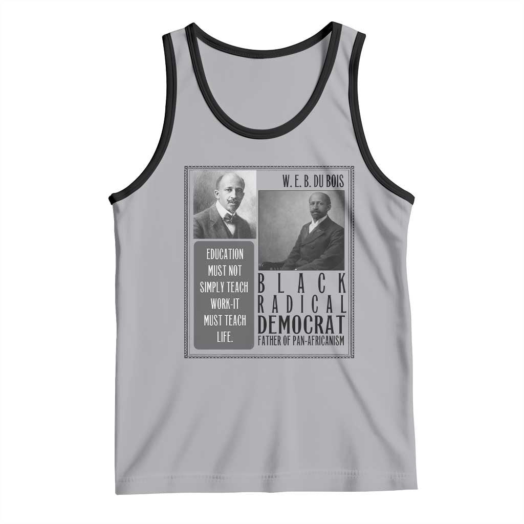 W E B Du Bois Tank Top Pan Africanism Intellectual Leader TS12 Athletic Heather Black Print Your Wear