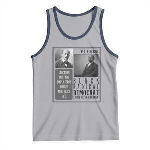 W E B Du Bois Tank Top Pan Africanism Intellectual Leader TS12 Athletic Heather Navy Print Your Wear