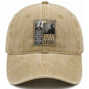 W E B Du Bois Washed Cotton Baseball Cap Pan Africanism Intellectual Leader TS12 Print Your Wear