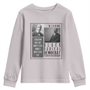 W E B Du Bois Youth Sweatshirt Pan Africanism Intellectual Leader TS12 Ice Gray Print Your Wear