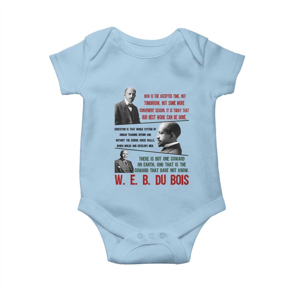 W E B Du Bois Education And Human Development Quote Baby Onesie TS12 Light Blue Print Your Wear