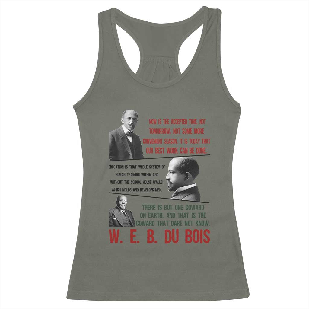 W E B Du Bois Education And Human Development Quote Racerback Tank Top TS12 Military Green Print Your Wear