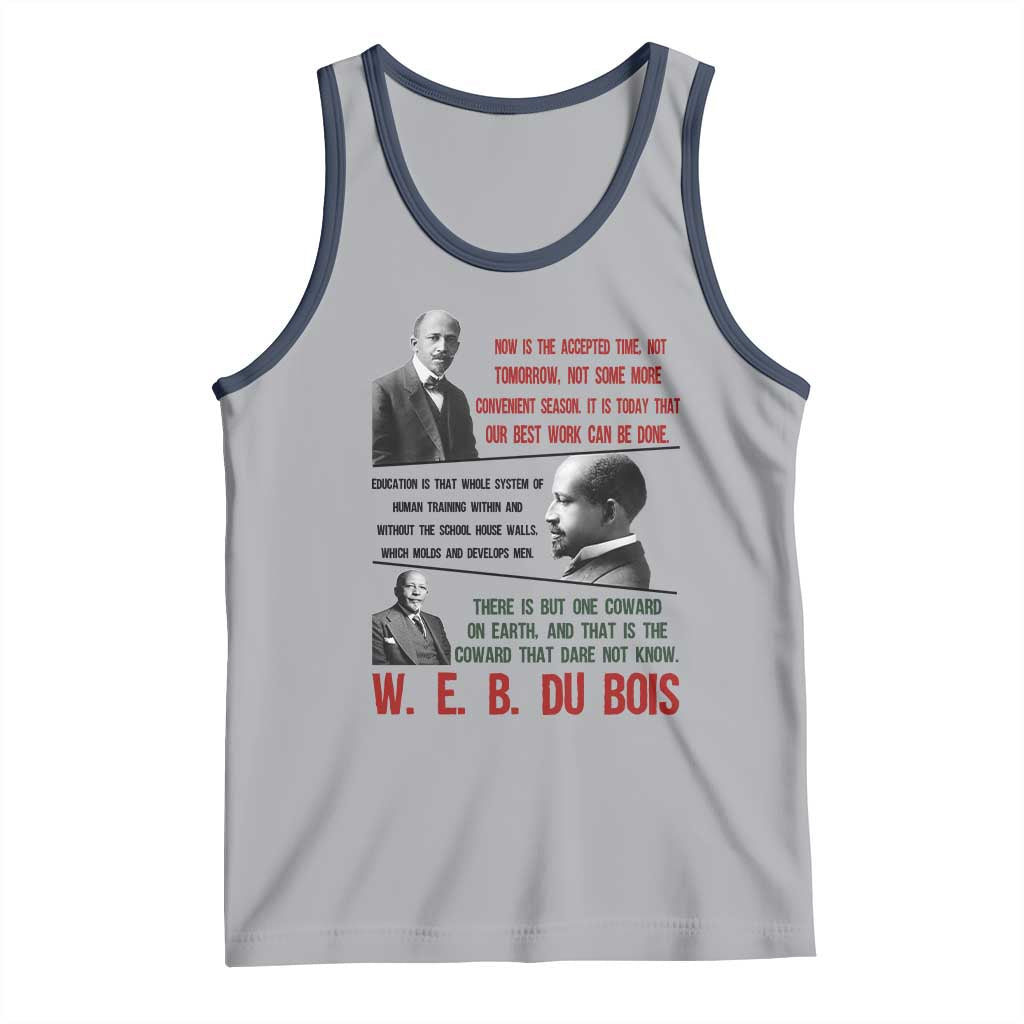 W E B Du Bois Education And Human Development Quote Tank Top TS12 Athletic Heather Navy Print Your Wear