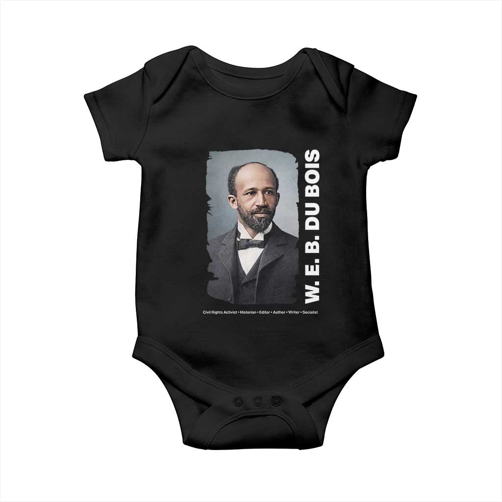 W E B Du Bois Baby Onesie Black Thought Leader And Intellectual Legacy TS12 Black Print Your Wear