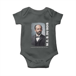 W E B Du Bois Baby Onesie Black Thought Leader And Intellectual Legacy TS12 Dark Heather Print Your Wear