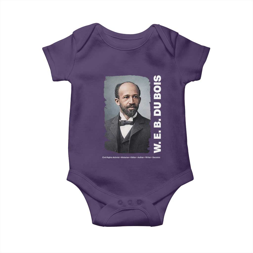 W E B Du Bois Baby Onesie Black Thought Leader And Intellectual Legacy TS12 Purple Print Your Wear