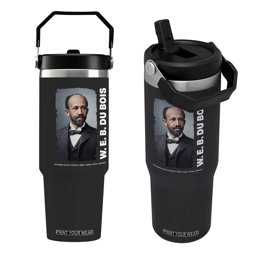 W E B Du Bois Flip Straw Tumbler Black Thought Leader And Intellectual Legacy TS12 One Size: 30 oz Black Print Your Wear