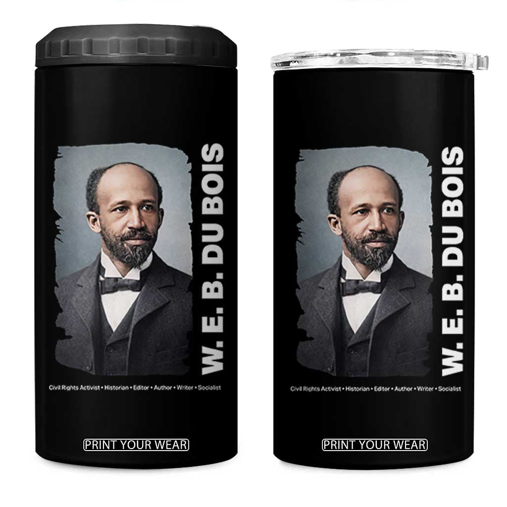 W E B Du Bois 4 in 1 Can Cooler Tumbler Black Thought Leader And Intellectual Legacy TS12 One Size: 16 oz Black Print Your Wear