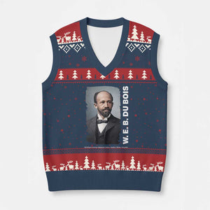 W E B Du Bois V-Neck Knit Sweater Vest Black Thought Leader And Intellectual Legacy TS12 Navy Red Print Your Wear