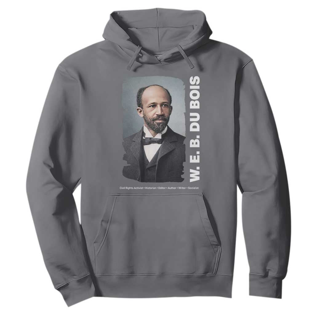 W E B Du Bois Hoodie Black Thought Leader And Intellectual Legacy TS12 Charcoal Print Your Wear