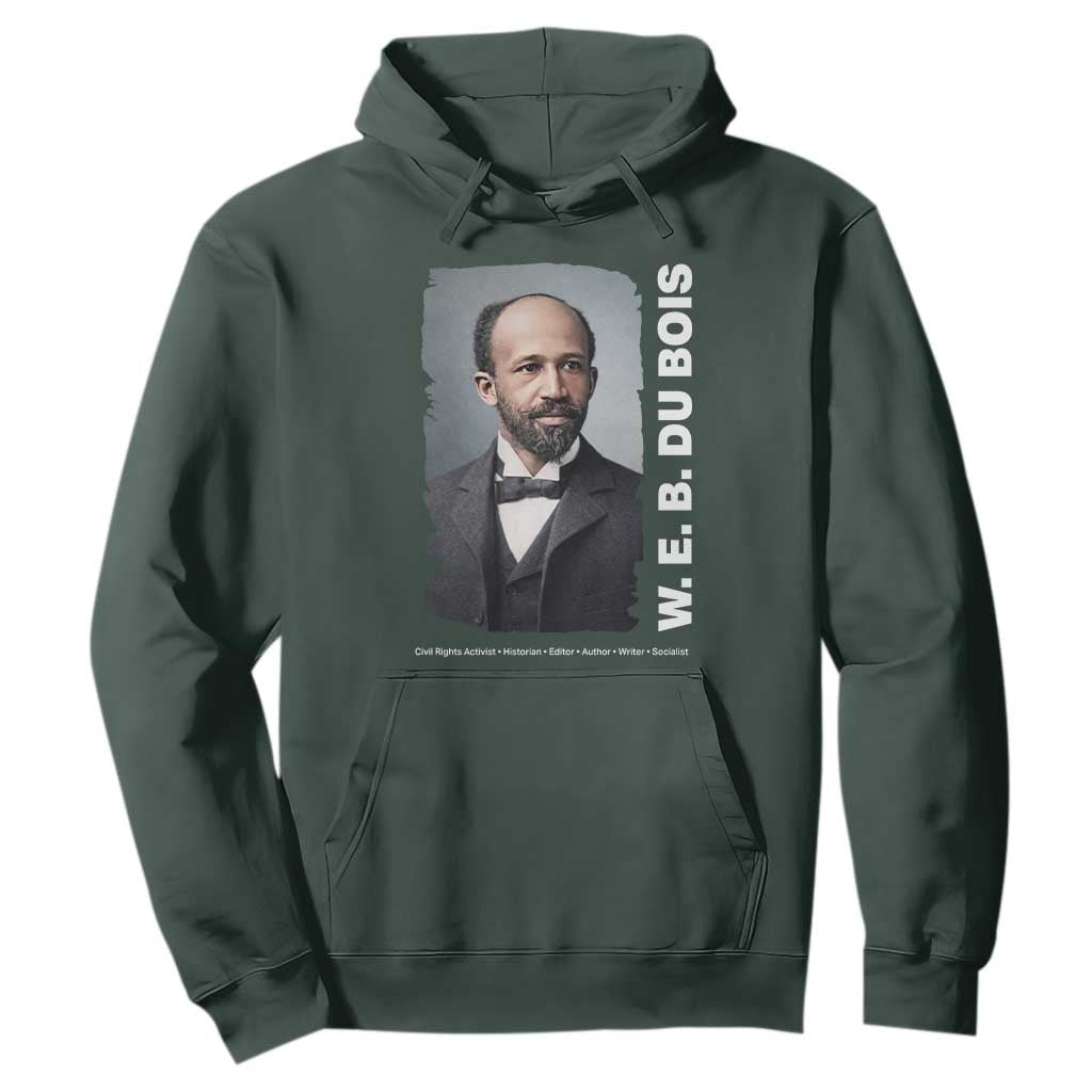W E B Du Bois Hoodie Black Thought Leader And Intellectual Legacy TS12 Dark Forest Green Print Your Wear