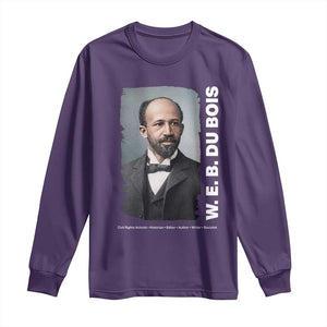 W E B Du Bois Long Sleeve Shirt Black Thought Leader And Intellectual Legacy TS12 Purple Print Your Wear