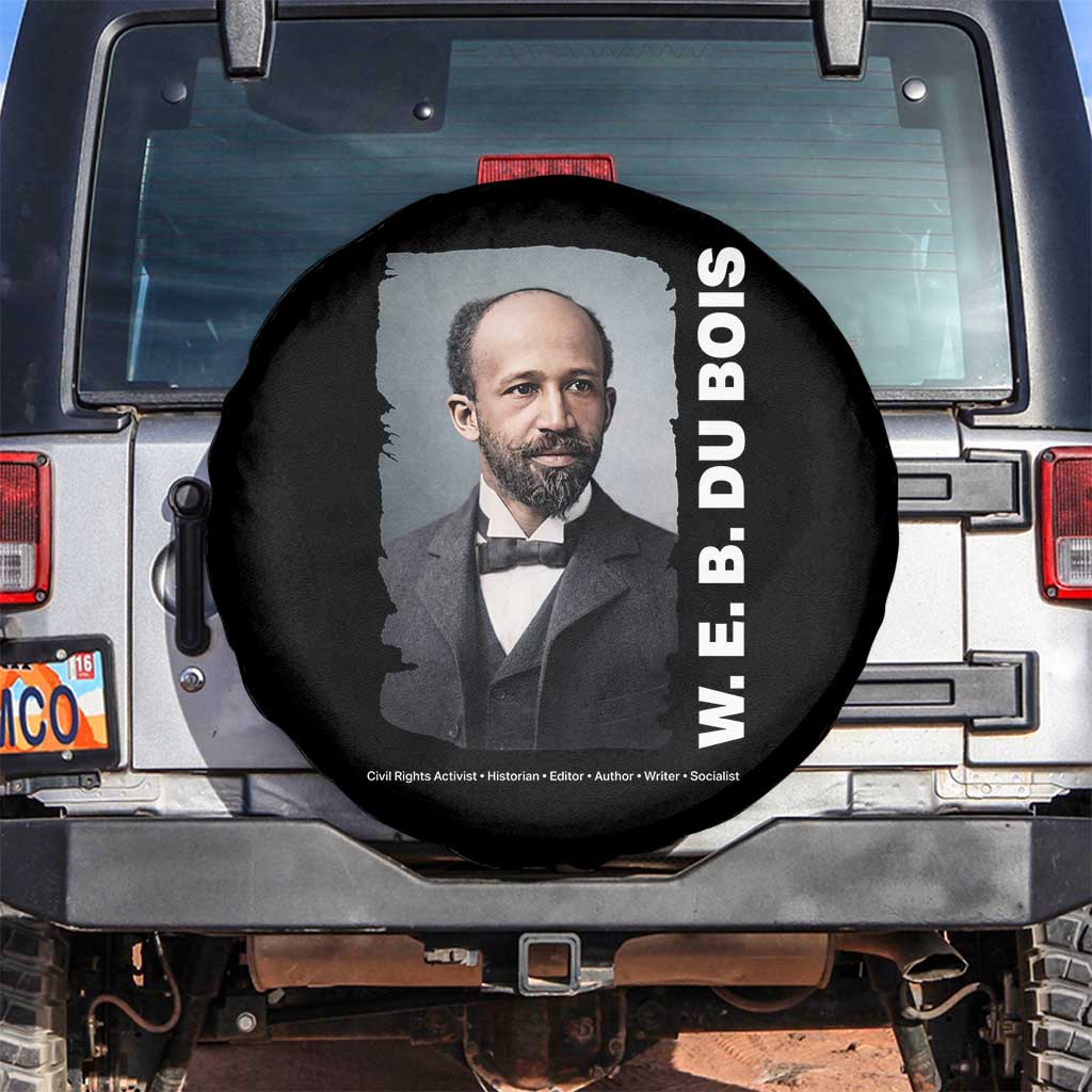 W E B Du Bois Spare Tire Cover Black Thought Leader And Intellectual Legacy TS12 No hole Black Print Your Wear
