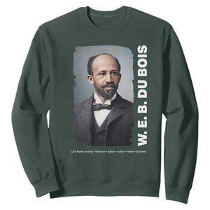 W E B Du Bois Sweatshirt Black Thought Leader And Intellectual Legacy TS12 Dark Forest Green Print Your Wear