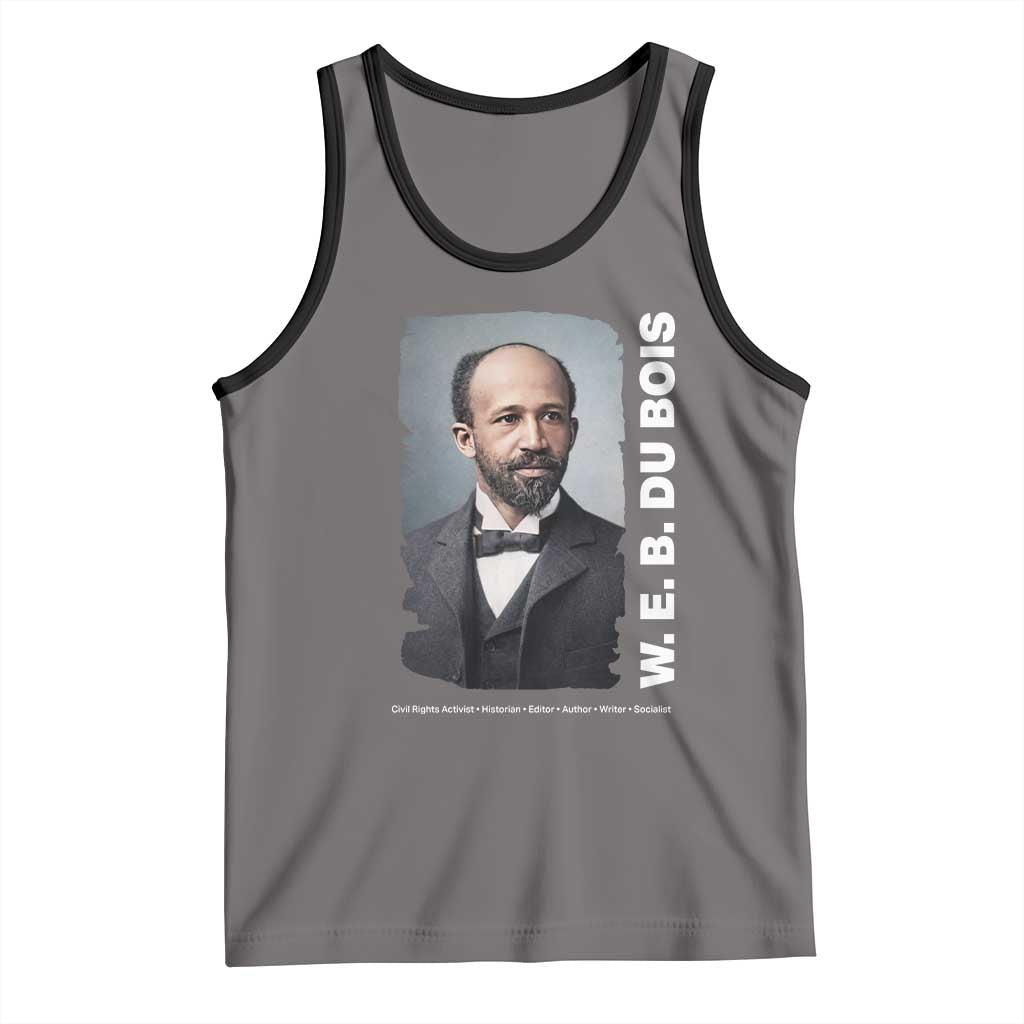W E B Du Bois Tank Top Black Thought Leader And Intellectual Legacy TS12 Deep Heather Black Print Your Wear