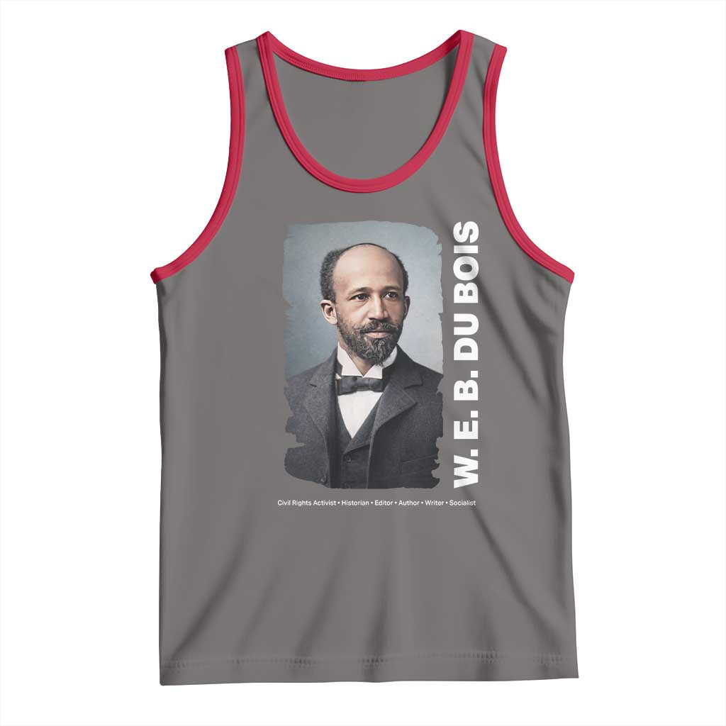 W E B Du Bois Tank Top Black Thought Leader And Intellectual Legacy TS12 Deep Heather Red Print Your Wear