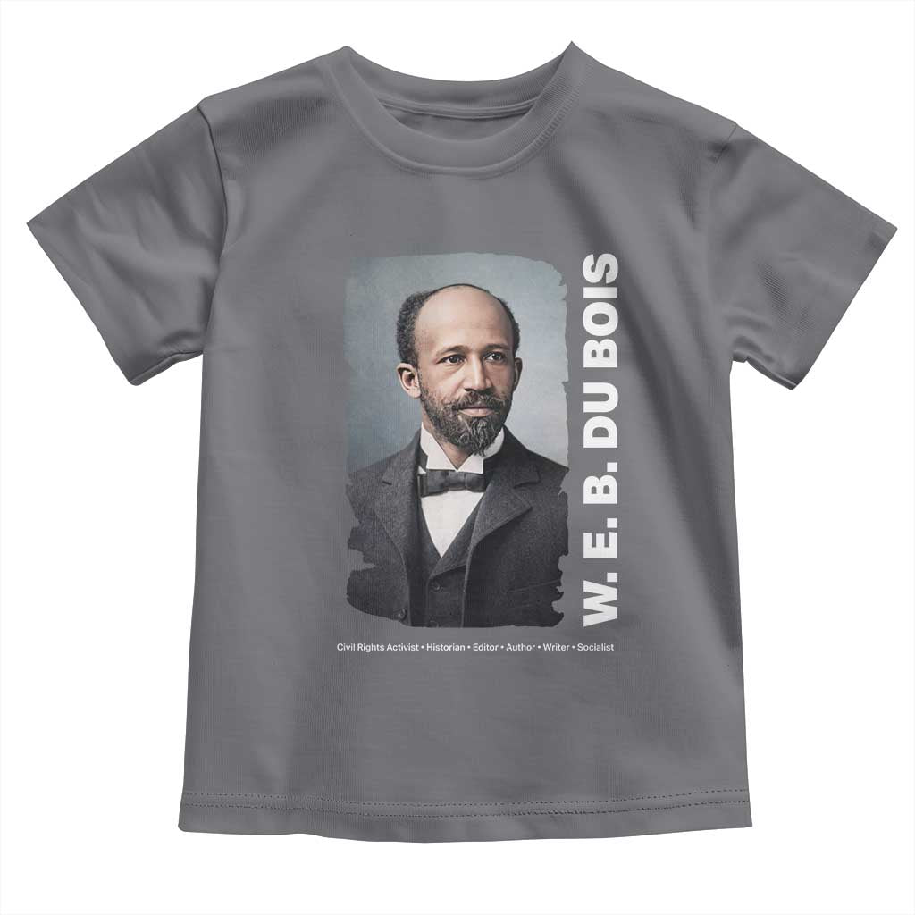 W E B Du Bois Toddler T Shirt Black Thought Leader And Intellectual Legacy TS12 Charcoal Print Your Wear