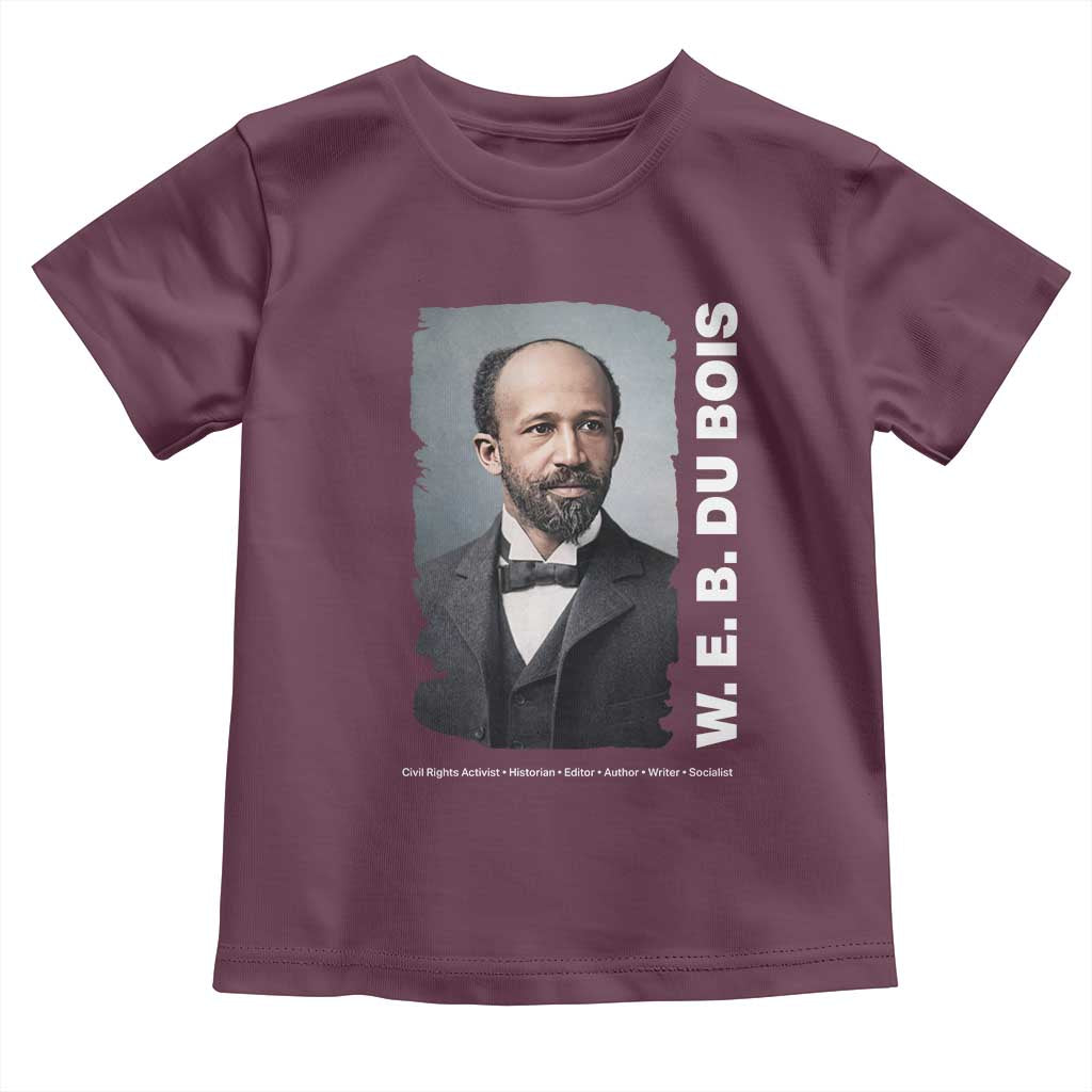 W E B Du Bois Toddler T Shirt Black Thought Leader And Intellectual Legacy TS12 Maroon Print Your Wear