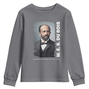 W E B Du Bois Youth Sweatshirt Black Thought Leader And Intellectual Legacy TS12 Charcoal Print Your Wear