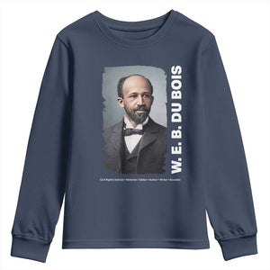 W E B Du Bois Youth Sweatshirt Black Thought Leader And Intellectual Legacy TS12 Navy Print Your Wear