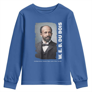 W E B Du Bois Youth Sweatshirt Black Thought Leader And Intellectual Legacy TS12 Royal Blue Print Your Wear