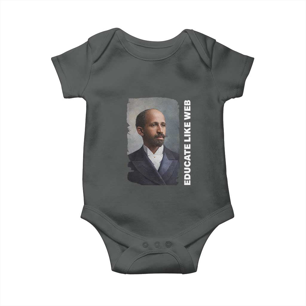 Educate Like W E B Baby Onesie African American Heritage TS12 Dark Heather Print Your Wear