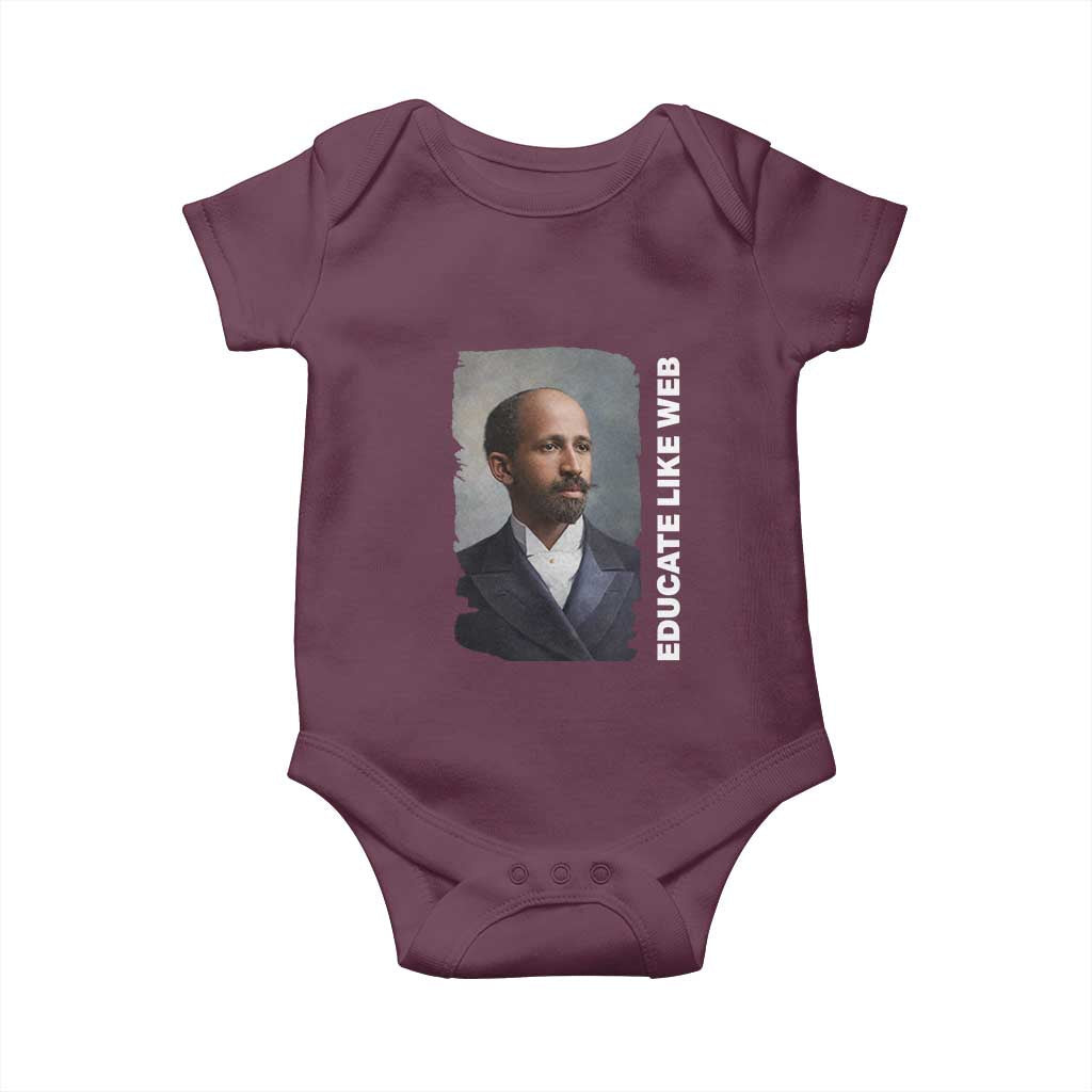 Educate Like W E B Baby Onesie African American Heritage TS12 Maroon Print Your Wear