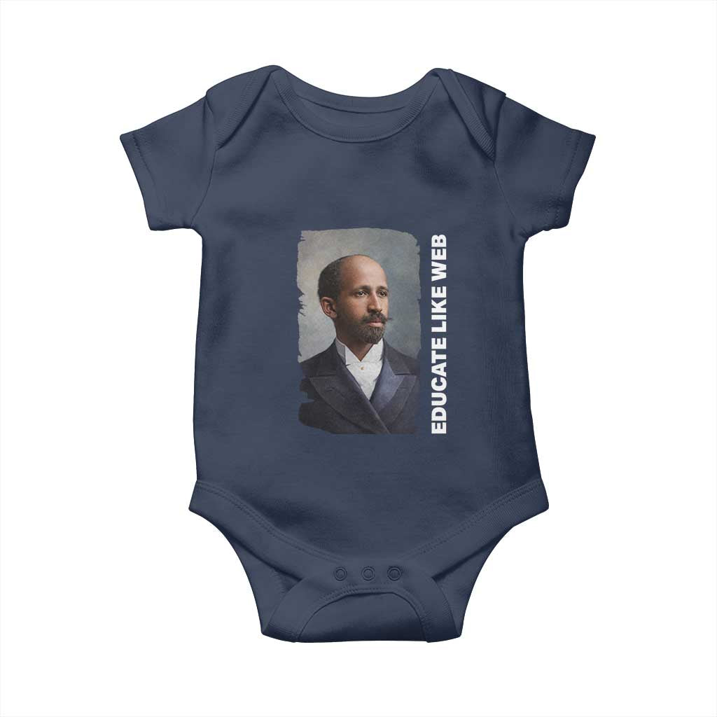 Educate Like W E B Baby Onesie African American Heritage TS12 Navy Print Your Wear
