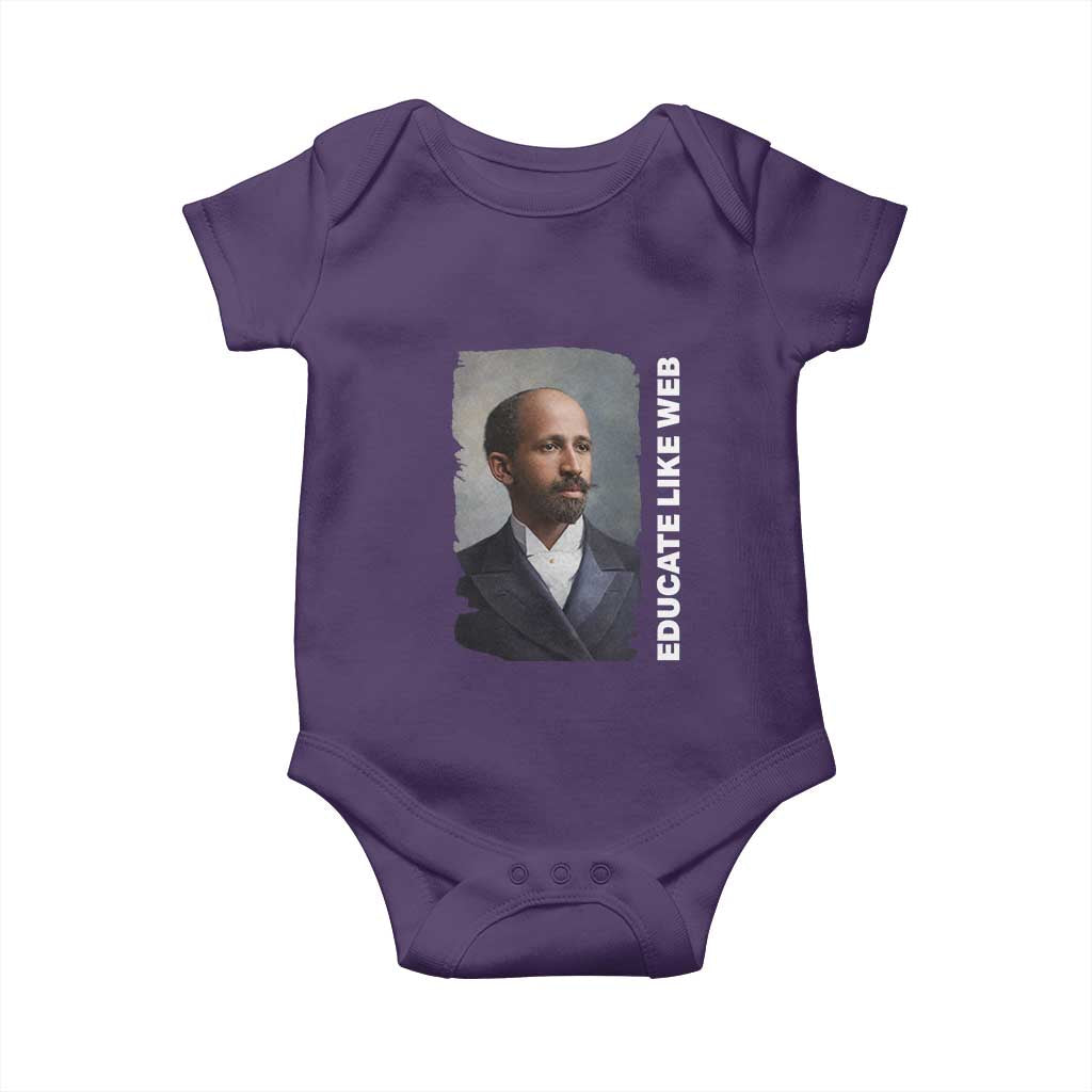 Educate Like W E B Baby Onesie African American Heritage TS12 Purple Print Your Wear