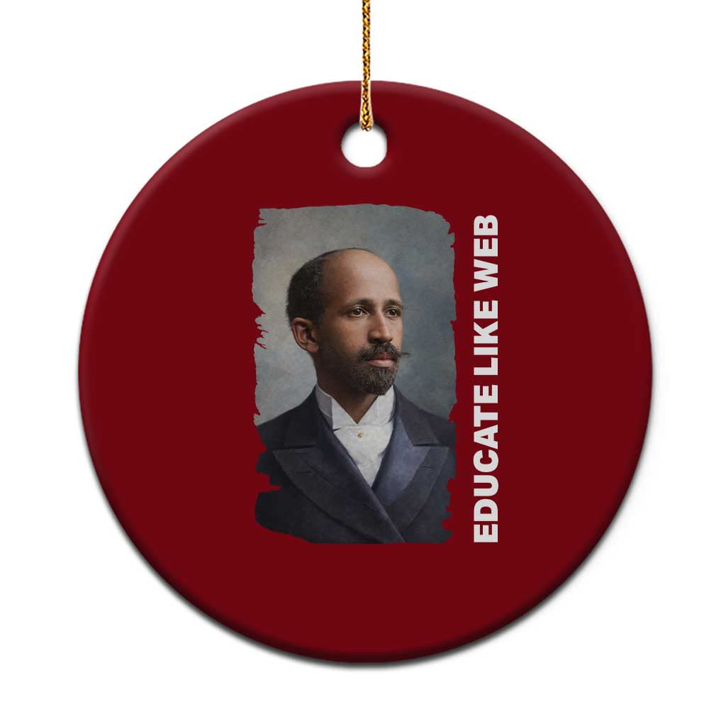 Educate Like W E B Ceramic Ornament African American Heritage TS12 1pc Red Print Your Wear