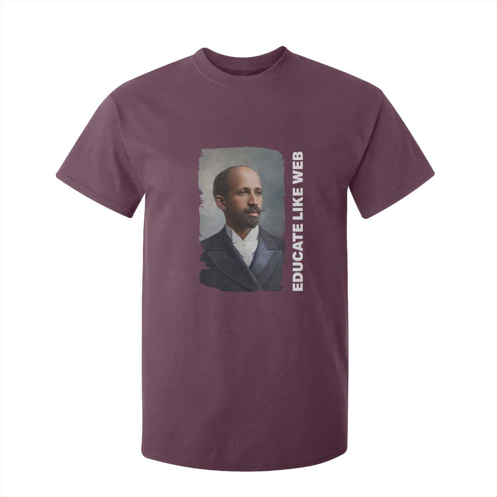 Educate Like W E B T Shirt For Kid African American Heritage TS12 Maroon Print Your Wear