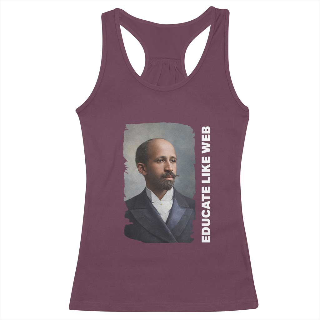 Educate Like W E B Racerback Tank Top African American Heritage TS12 Maroon Print Your Wear