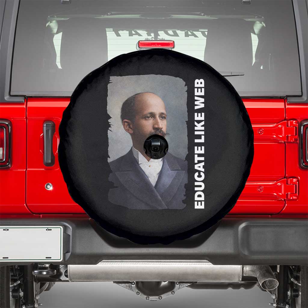 Educate Like W E B Spare Tire Cover African American Heritage TS12 Black Print Your Wear