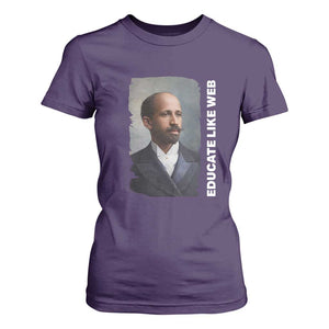 Educate Like W E B T Shirt For Women African American Heritage TS12 Purple Print Your Wear