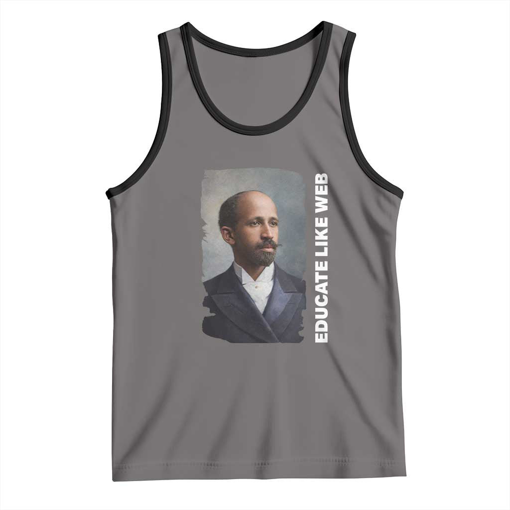 Educate Like W E B Tank Top African American Heritage TS12 Deep Heather Black Print Your Wear