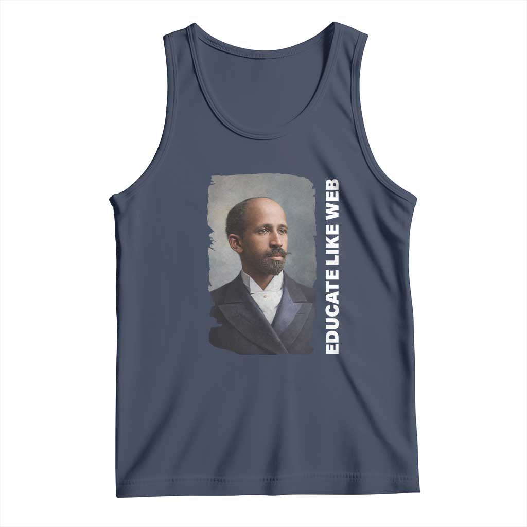 Educate Like W E B Tank Top African American Heritage TS12 Navy Print Your Wear