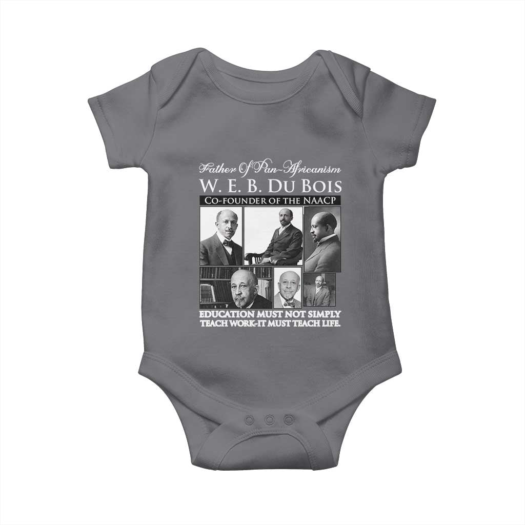 W E B Du Bois Baby Onesie Education Must Teach Life Quote TS12 Charcoal Print Your Wear