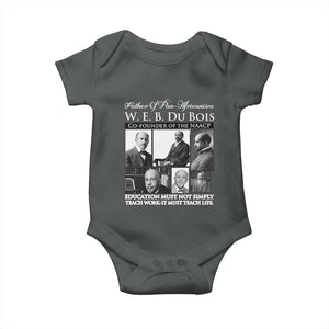 W E B Du Bois Baby Onesie Education Must Teach Life Quote TS12 Dark Heather Print Your Wear