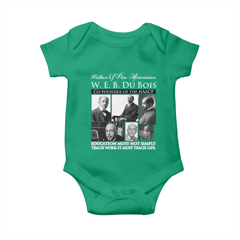 W E B Du Bois Baby Onesie Education Must Teach Life Quote TS12 Irish Green Print Your Wear