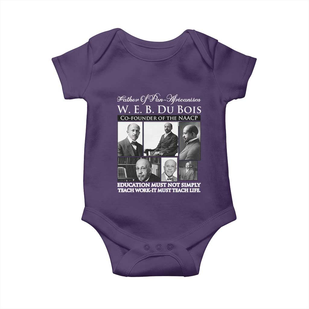 W E B Du Bois Baby Onesie Education Must Teach Life Quote TS12 Purple Print Your Wear