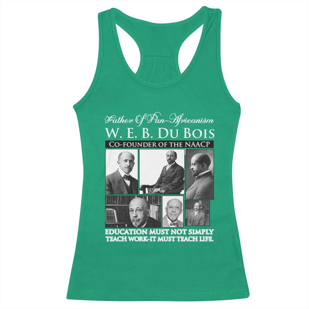 W E B Du Bois Racerback Tank Top Education Must Teach Life Quote TS12 Irish Green Print Your Wear