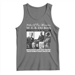 W E B Du Bois Tank Top Education Must Teach Life Quote TS12 Black Heather Print Your Wear