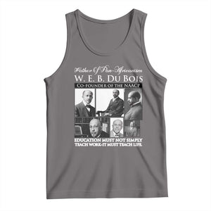 W E B Du Bois Tank Top Education Must Teach Life Quote TS12 Deep Heather Print Your Wear