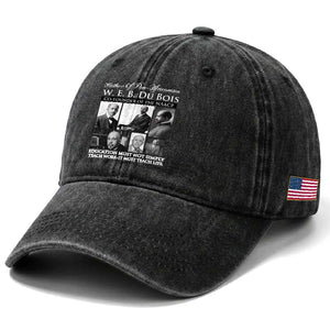 W E B Du Bois Washed Cotton Baseball Cap Education Must Teach Life Quote TS12 Print Your Wear