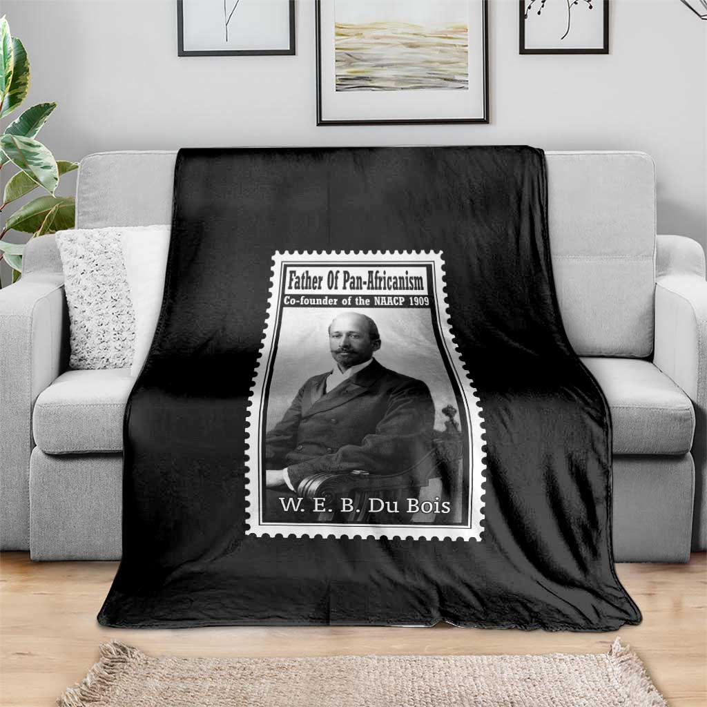 Vintage Stamp W E B Du Bois Throw Blanket Black Thought Leader TS12 Print Your Wear