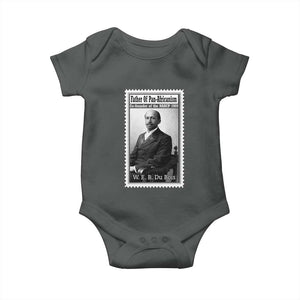 Vintage Stamp W E B Du Bois Baby Onesie Black Thought Leader TS12 Dark Heather Print Your Wear